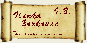 Ilinka Borković vizit kartica